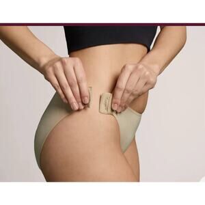 2 pack SLICK CHICKS Adaptive High Cut Brief Panty Beige Sz Medium Side Fastening